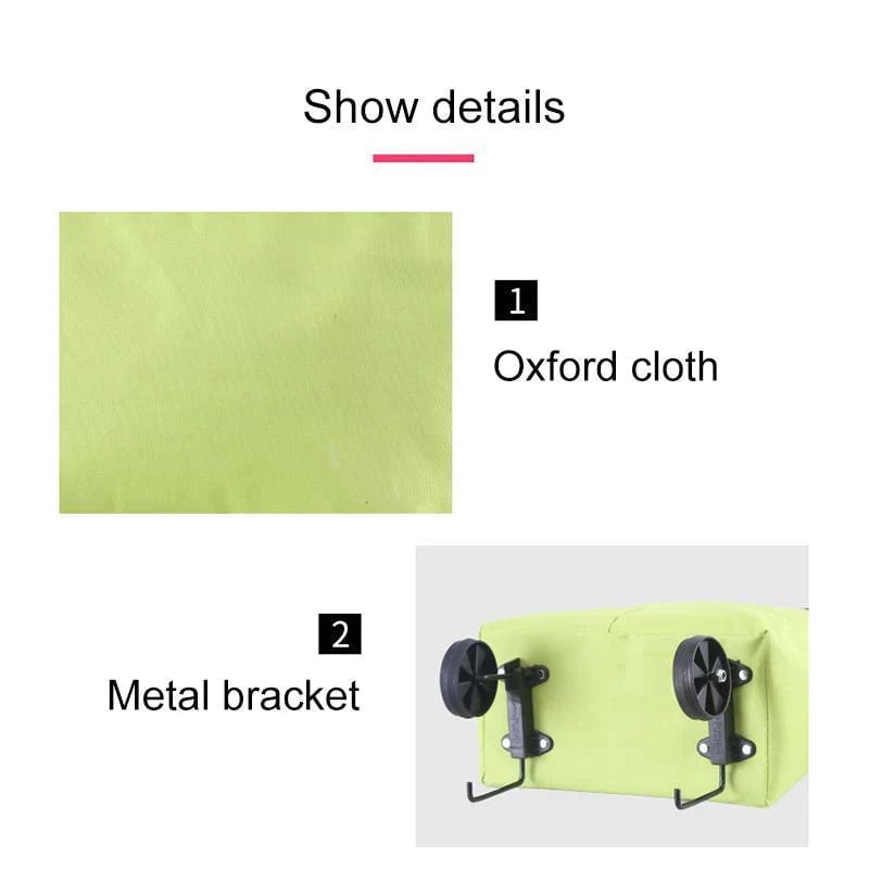 Faltbare Einkaufstasche mit Rollen – Trolley & Tragetasche in einem