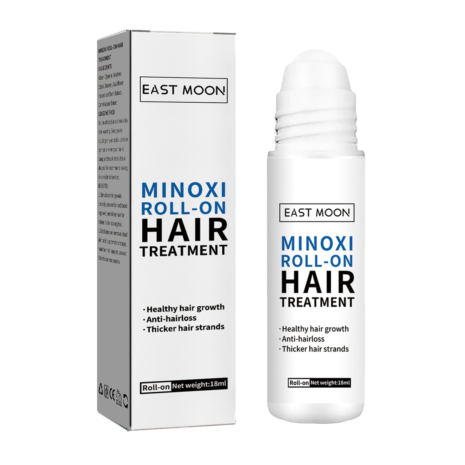 1+1 GRATIS | Haarwuchs Roll-On | Mit Minoxidil, Biotin & Glycerin | Gegen Haarausfall | Praktische Anwendung |GlowMane™