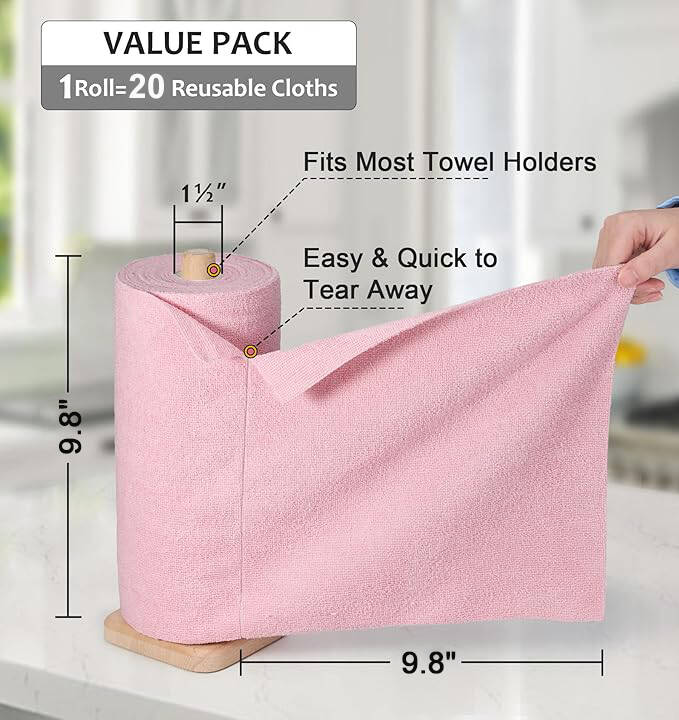 Wiederverwendbare Mikrofasertücher – Handtuchrolle