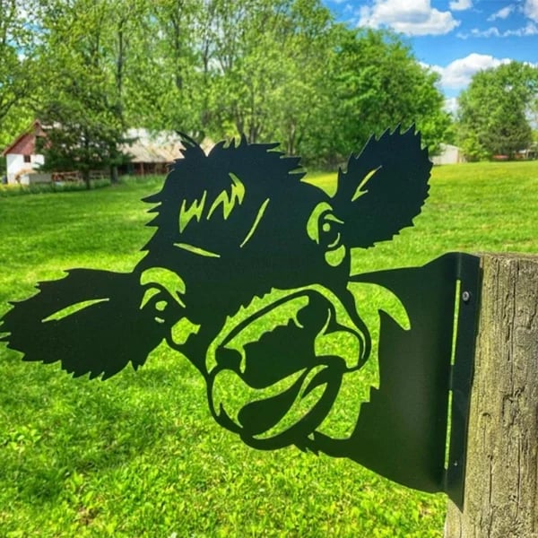 Lustige Garten-Dekoration aus Metall – Bauernhoftiere zum Aufhängen