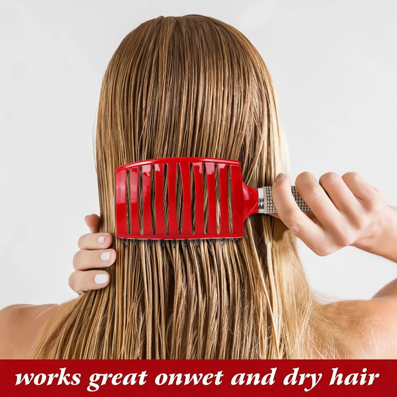 Detangler-Massagekamm | Anti-Verfilzung & Kopfhautmassage | 50 % weniger Haarbruch | Schwarz/Lila