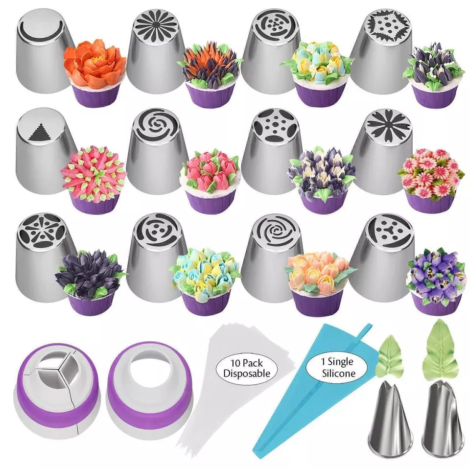 SilverCraft™ Piping Meister Set — Erstellen Sie atemberaubende Kuchen, die alle Blicke auf sich ziehen