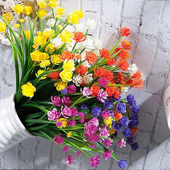 Pflegeleichte künstliche Outdoor-Blumen – Naturgetreu und UV-beständig (7er-Pack)