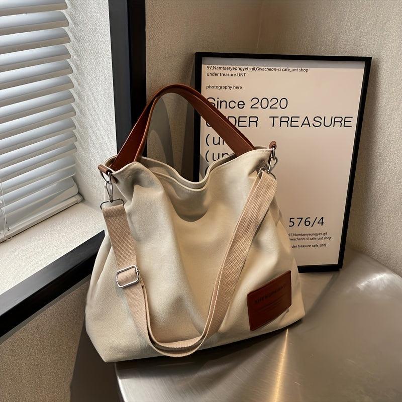 Annatasche | Umhängetasche aus Canvas | Verstellbarer Schultergurt | Geräumig & Elegant