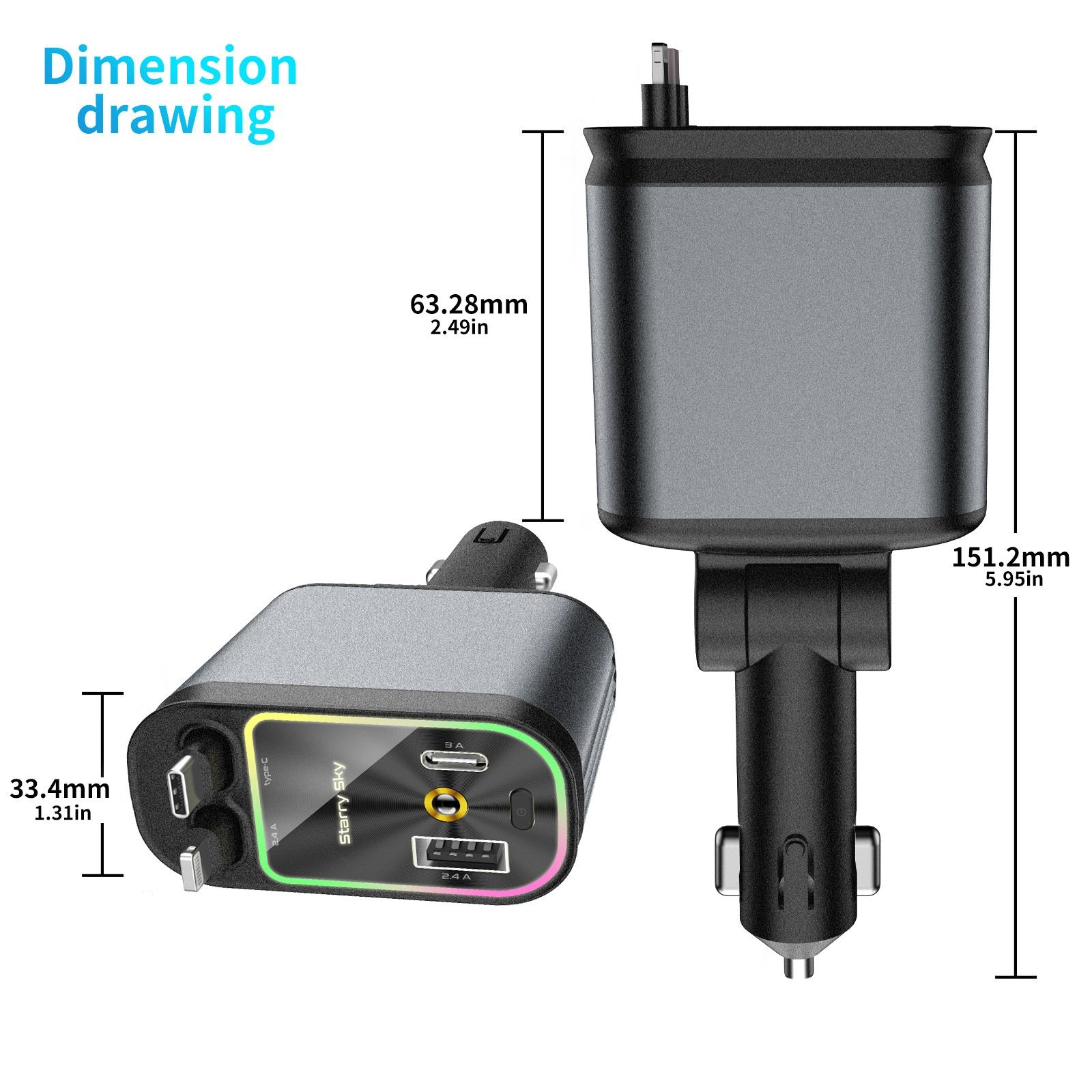 ChargeX™ - 4-in-1 Auto Handy Ladegerät