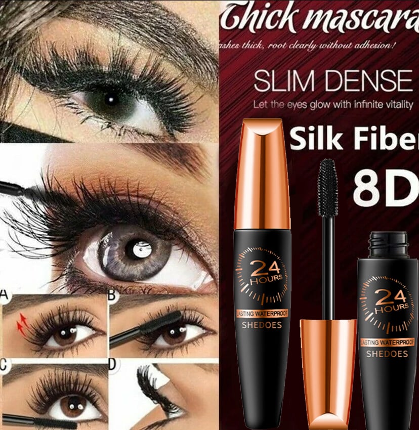 1+1 Gratis | LashLux™ 4D Wasserdichte Seidenfaser Verdickende und Verlängernde Wimperntusche