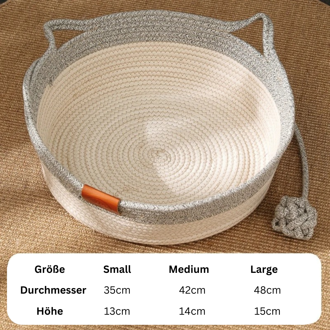 CozyCat - Langlebig Baumwollseil-Katzenbett – Stilvoll und extrem bequem | 50% RABATT
