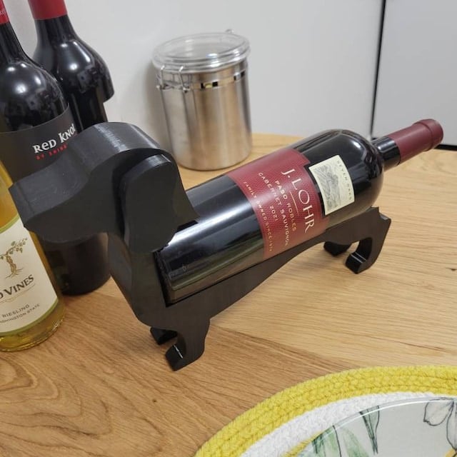 Einzigartiger Dachshund-Weinflaschenhalter – Ideal für Weinliebhaber