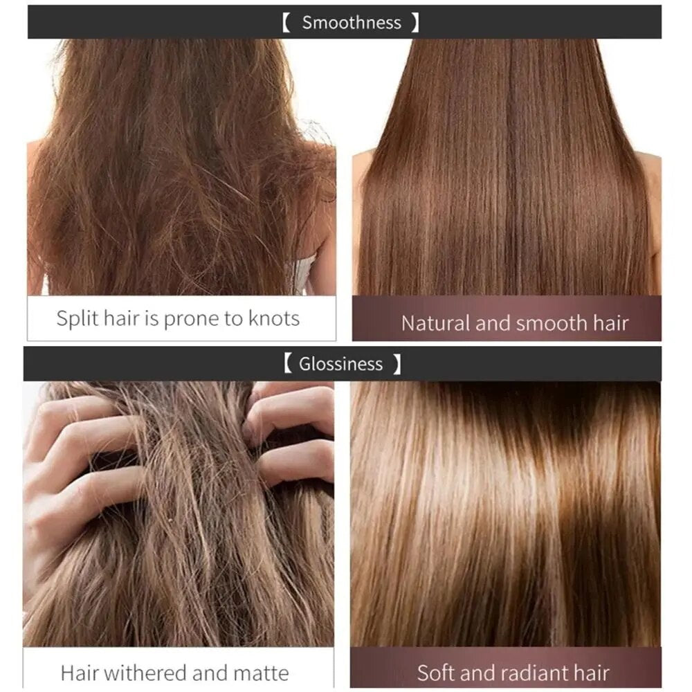 1+1 GRATIS | Glossiq™ Haarkur — Verwandelt Trockenes, Krauses Haar Sofort in Glatte, Seidige Perfektion