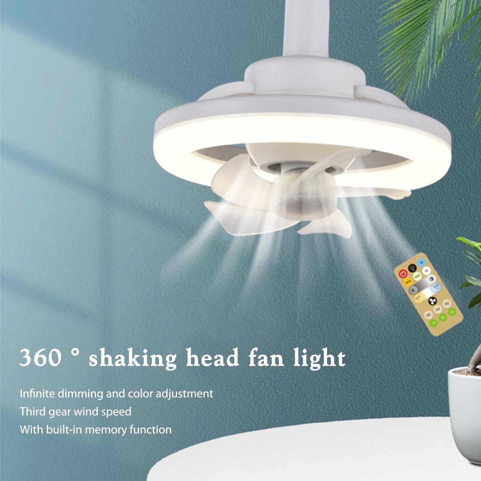 LED-Deckenventilator mit Fernbedienung – Leise & Stilvolle Kühlung