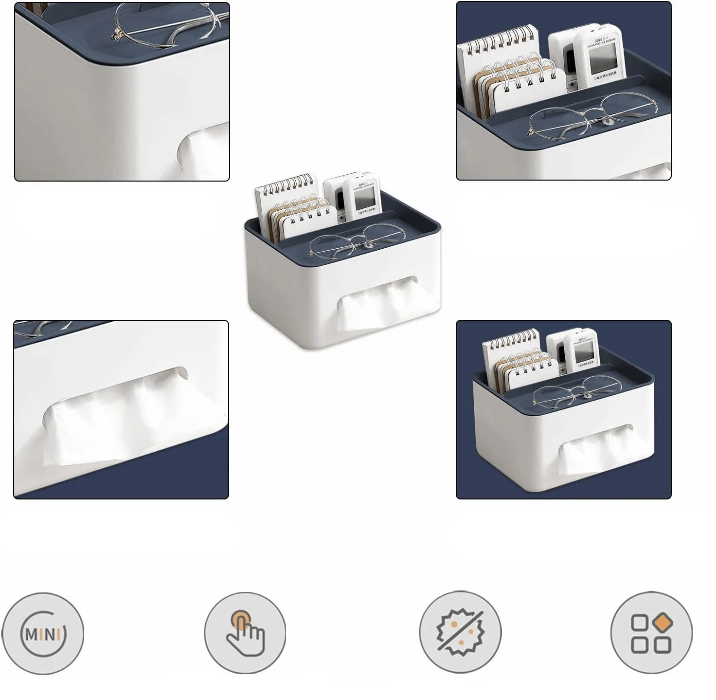 Haltbare Multifunktionale Taschentuchbox mit Aufbewahrungsfächern