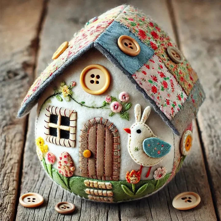 1+1 Gratis | EggCraft™ Patchwork-Filz-Eierhaus-DIY-Kit