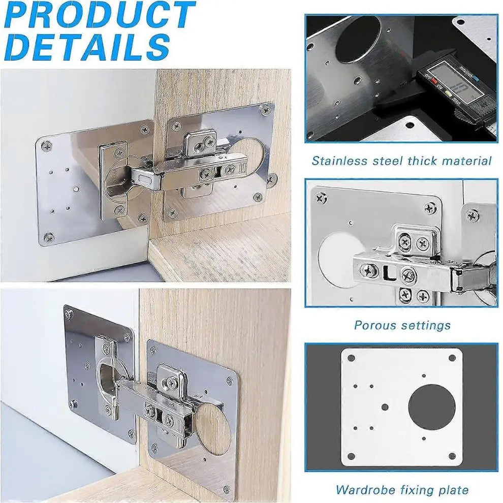 1+1 GRATIS | SteelLock™ Reparaturplatte — Beenden Sie Türwackeln und stellen Sie rockfeste Schrankstabilität wieder her