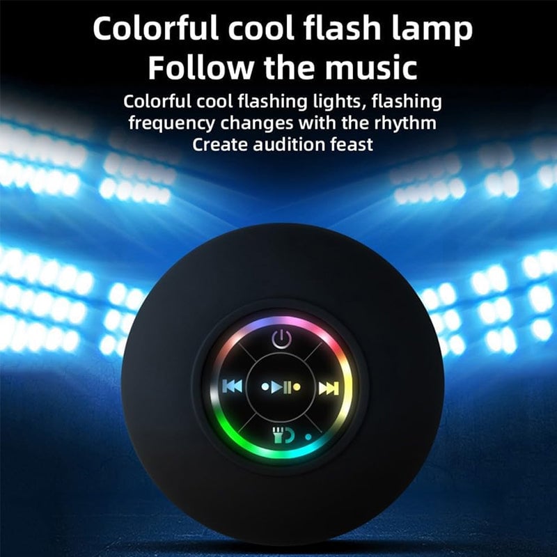 Wasserdichter Bluetooth-Duschlautsprecher mit LED-Licht