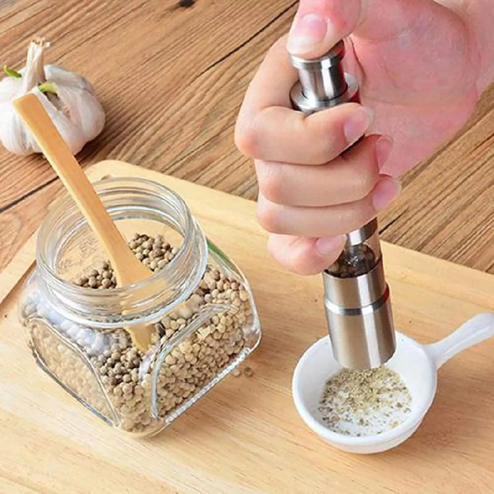 Salz- und Pfeffermühle mit Druckknopf