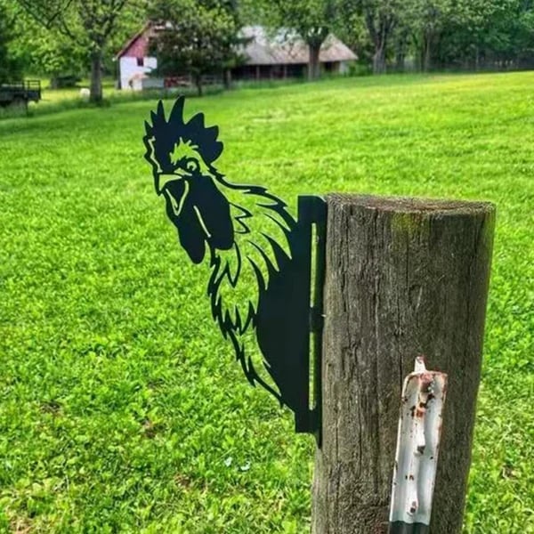 Lustige Garten-Dekoration aus Metall – Bauernhoftiere zum Aufhängen