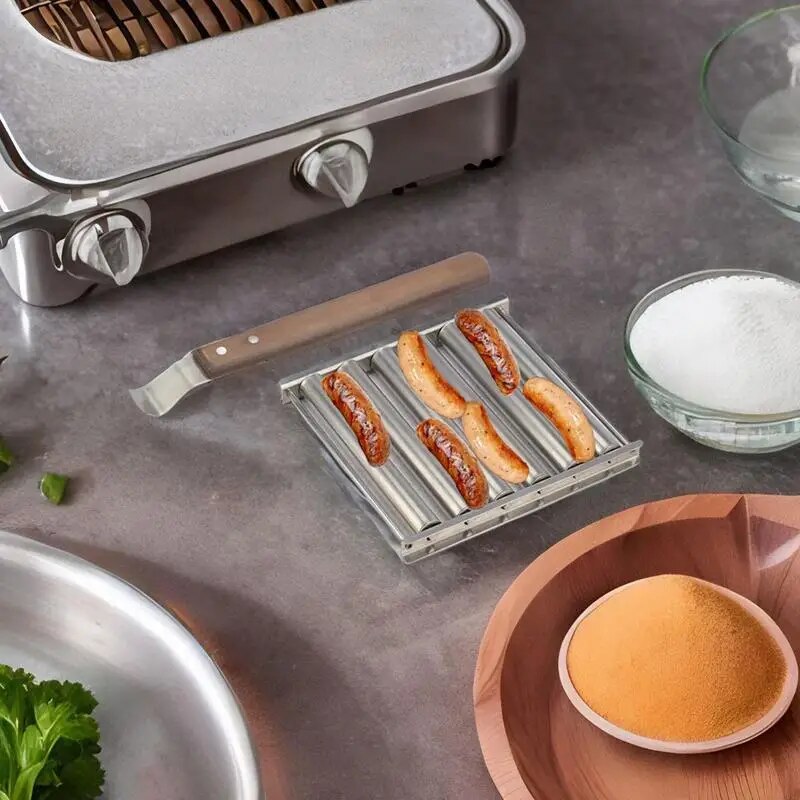 50% RABATT | WurstRoller - Edelstahl-Grill-Würstchen-Rolle [Letzter Tag Rabatt]