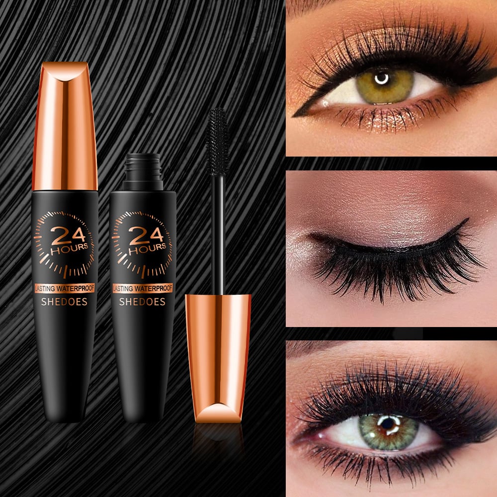 1+1 Gratis | LashLux™ 4D Wasserdichte Seidenfaser Verdickende und Verlängernde Wimperntusche