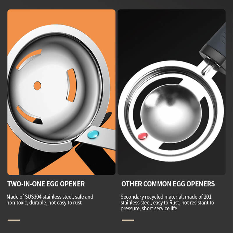 EggTastic - Multifunktionaler 2-in-1-Eieröffner – Super tolles Eierschläger-Werkzeug [Letzter Tag Rabatt]