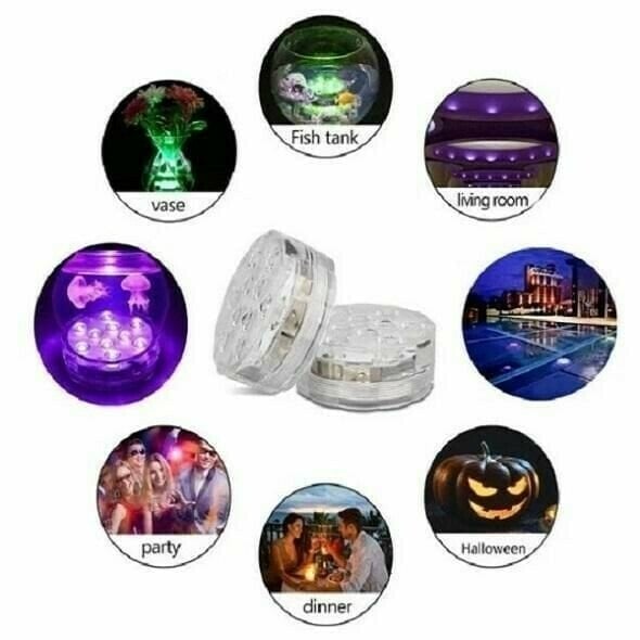 1+1 GRATIS | Unterwasser-LED-Poollichter – Wasserdicht & Fernbedienung