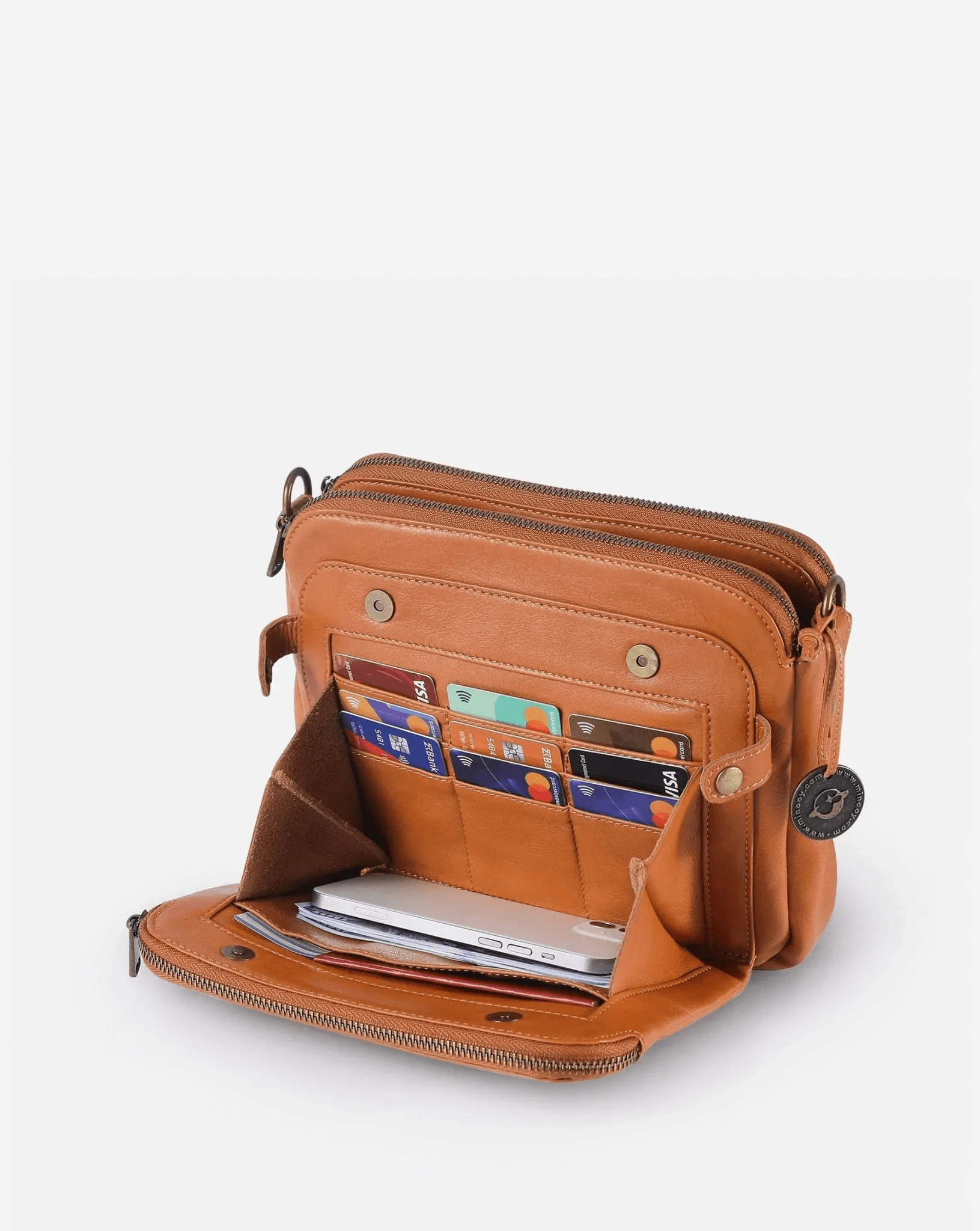 Clara - Elegante Leder Crossbody Tasche mit verstellbarem Riemen
