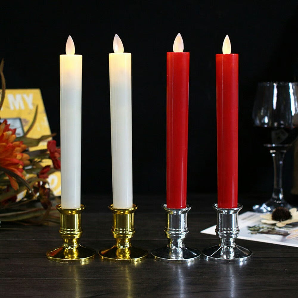 2+2 GRATIS | Flammenlose LED-Kerzen – Sicher, Elegant & Langlebig