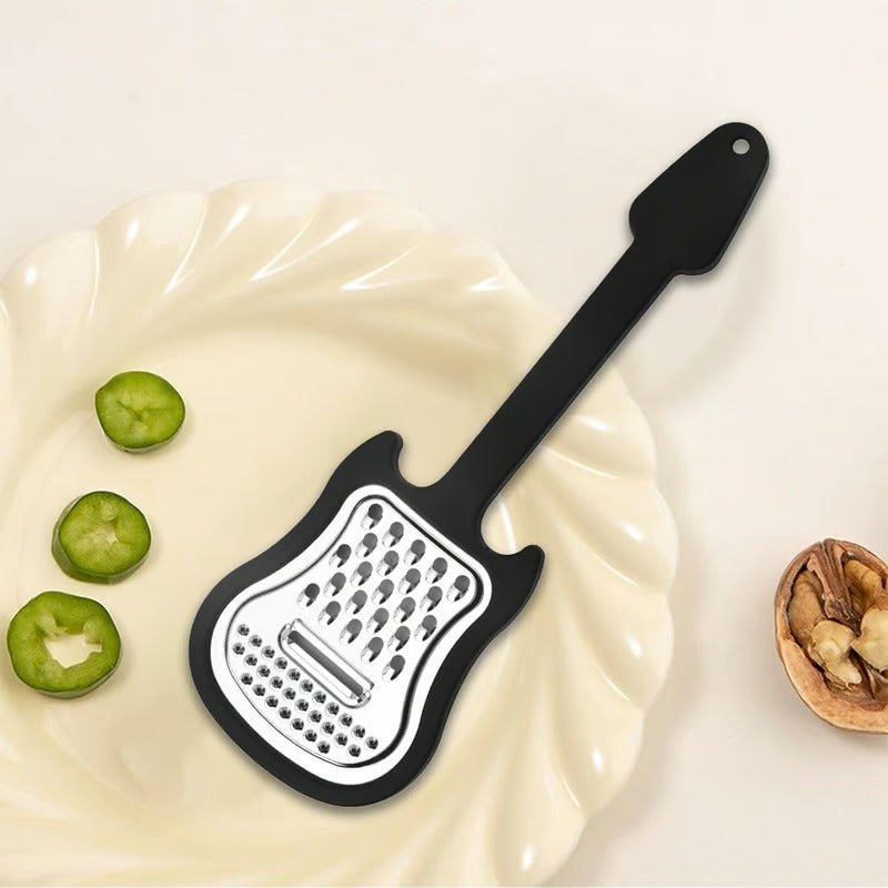 Gemüseschäler aus Edelstahl | Gitarrenförmiger Schäler zum Schälen & Hobeln