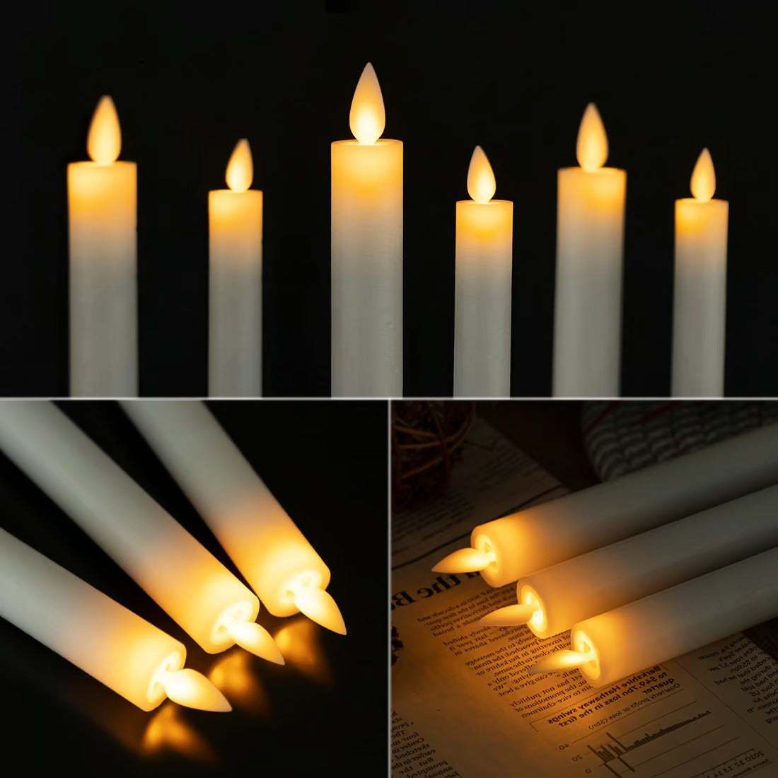 2+2 GRATIS | Flammenlose LED-Kerzen – Sicher, Elegant & Langlebig