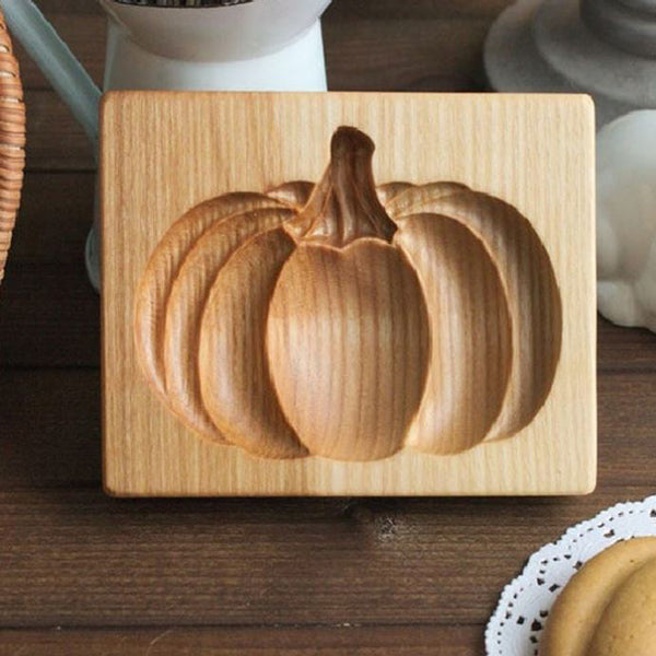 Keksform mit Holzgravur - Prägeform für Kekse