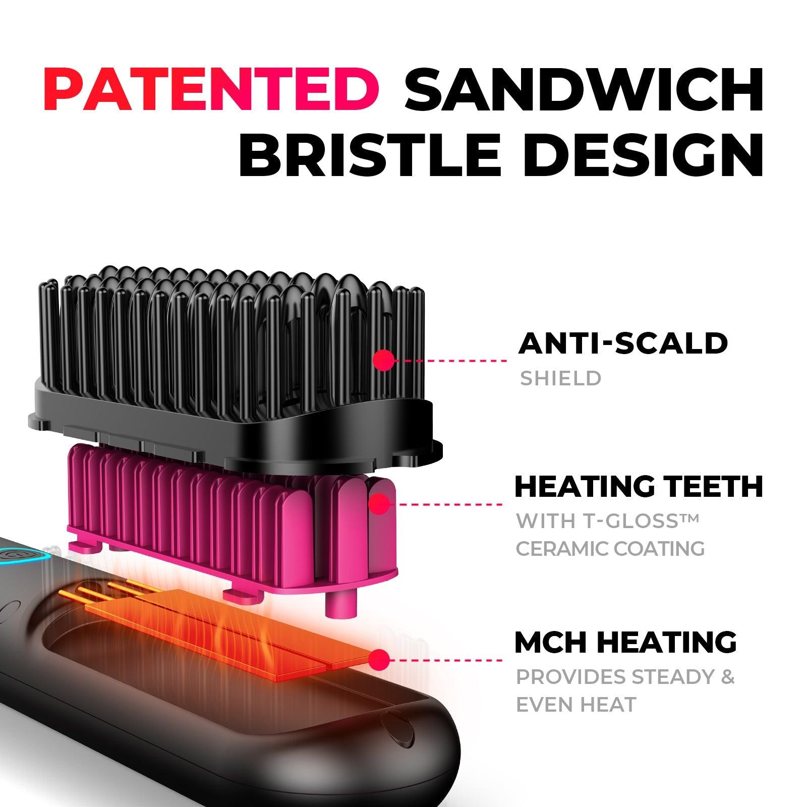 HairGlide™ - Kompakter Heißkamm für schnelles Nachbessern (50% Rabatt)