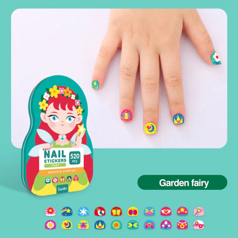 Modische Kinder-Nagelsticker - Kreative Nageldesigns für kleine Prinzessinnen