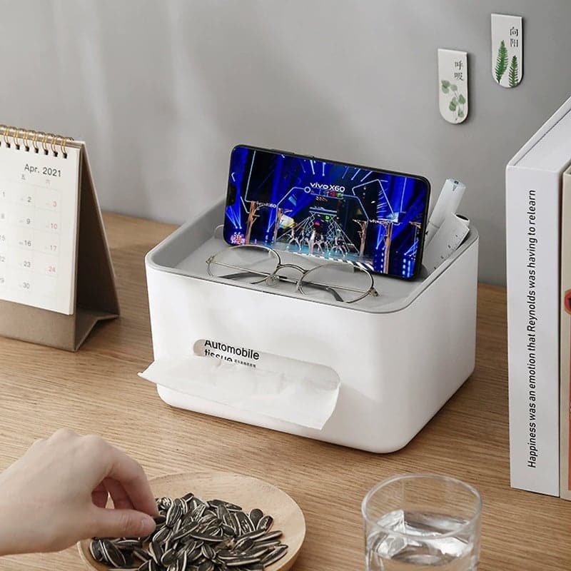 Haltbare Multifunktionale Taschentuchbox mit Aufbewahrungsfächern