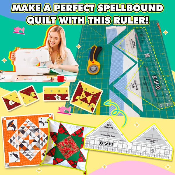 QuiltPro™ - 90-Grad Doppelstreifen-Steppmaß