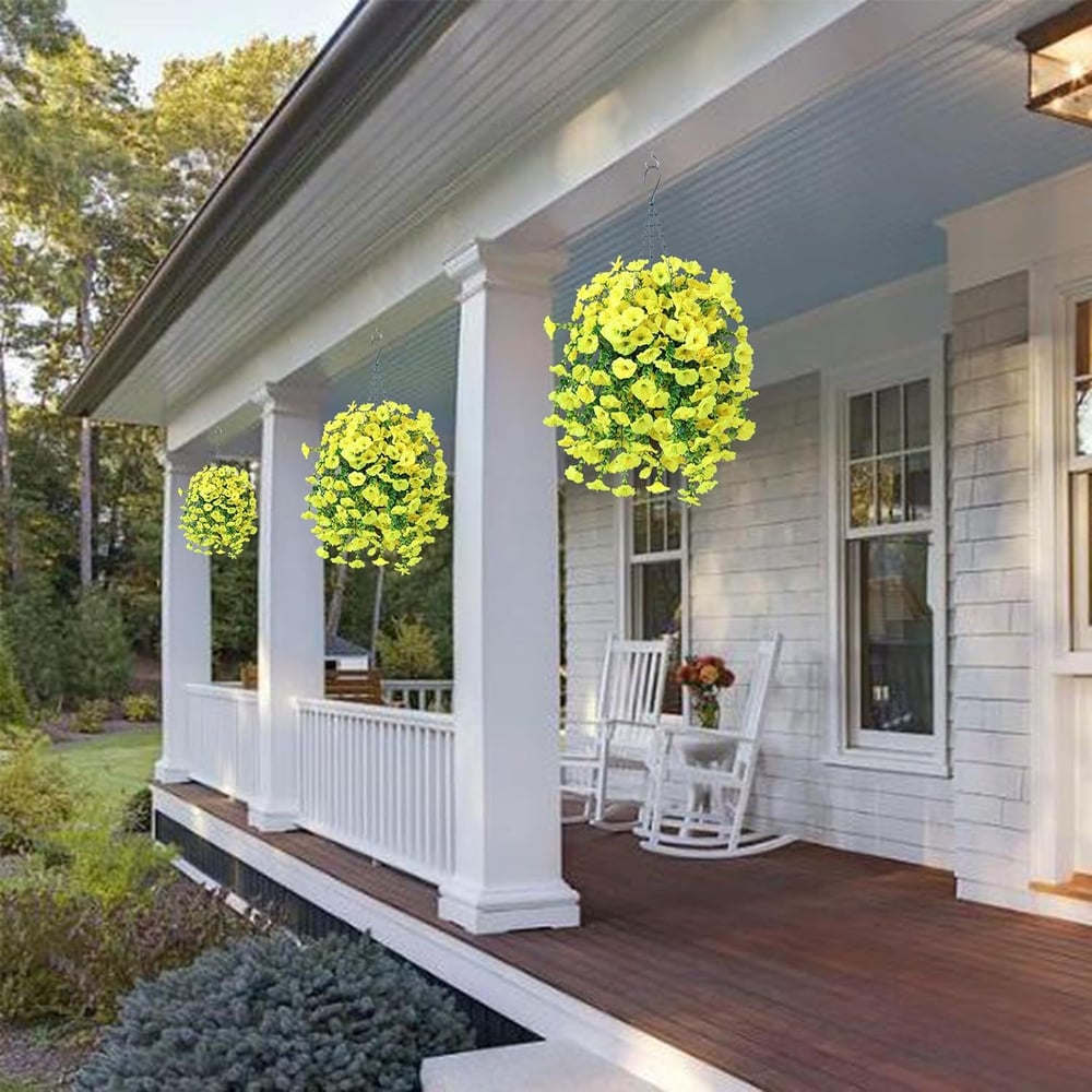 Hängende Morning Glory aus hochwertiger UV-beständiger Seide