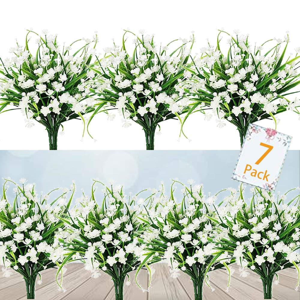 Pflegeleichte künstliche Outdoor-Blumen – Naturgetreu und UV-beständig (7er-Pack)