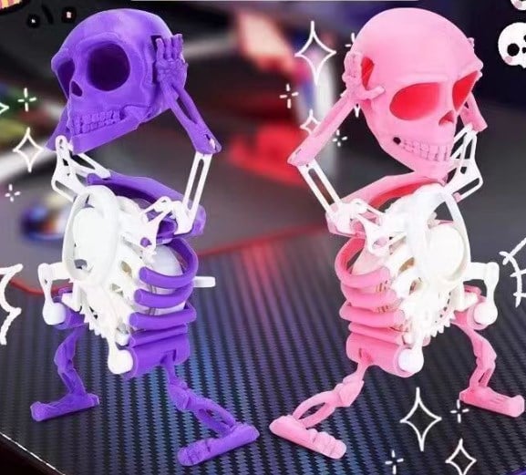 Tanzendes & schwingendes 3D-Schädel-Spielzeug – Ideal für Büros, Regale & Arbeitsplätze