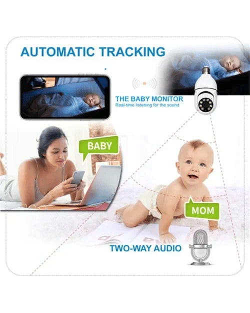 SafeView™ - Drahtlose Wifi Glühbirnenkamera Sicherheitskamera (50% Rabatt)
