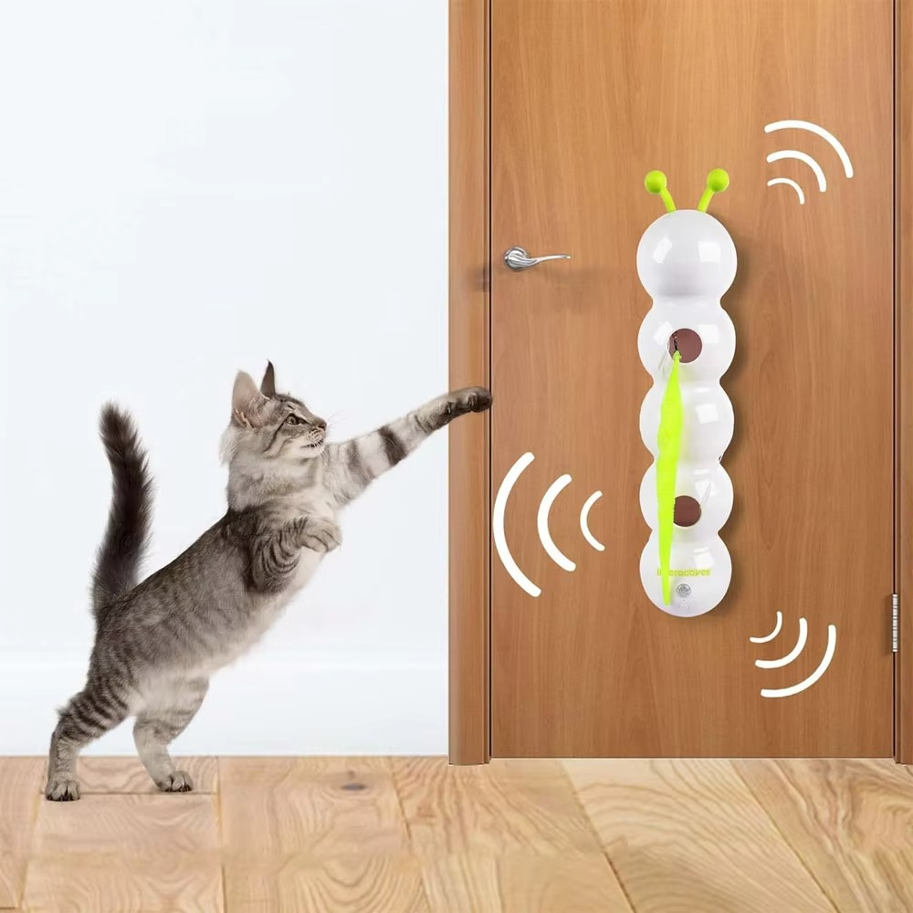 PounceMate™ | Stimulierendes zappelndes Wurmspielzeug für aktive Katzen