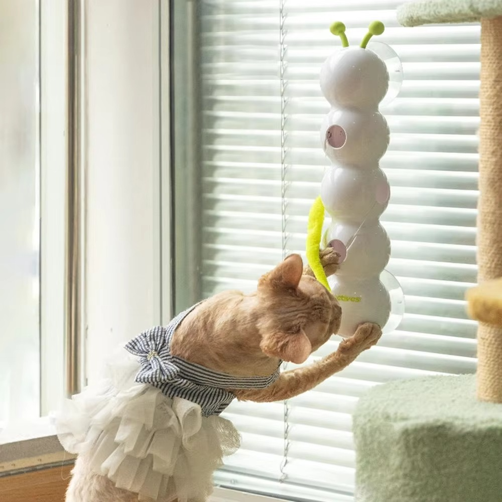 PounceMate™ | Stimulierendes zappelndes Wurmspielzeug für aktive Katzen