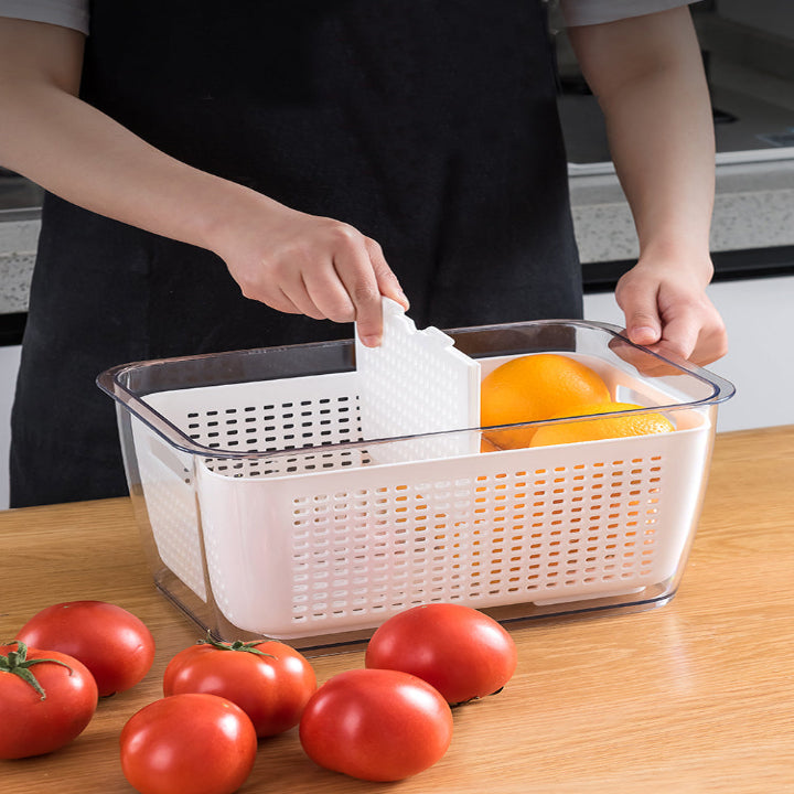 Multifunktionale Kühlschrank-Aufbewahrungsbox mit Faltbaren Trennwänden