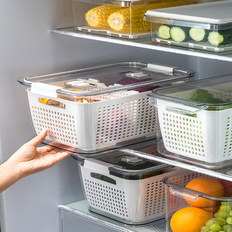 Multifunktionale Kühlschrank-Aufbewahrungsbox mit Faltbaren Trennwänden