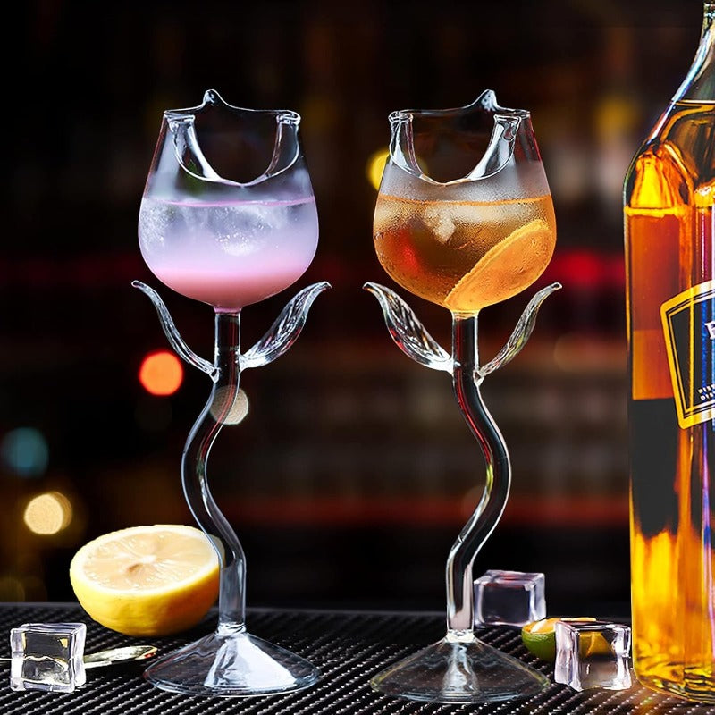 1+1 Gratis | VinoRosa | Elegantes Rosen-Weinglas – Verleiht jedem Schluck Charme