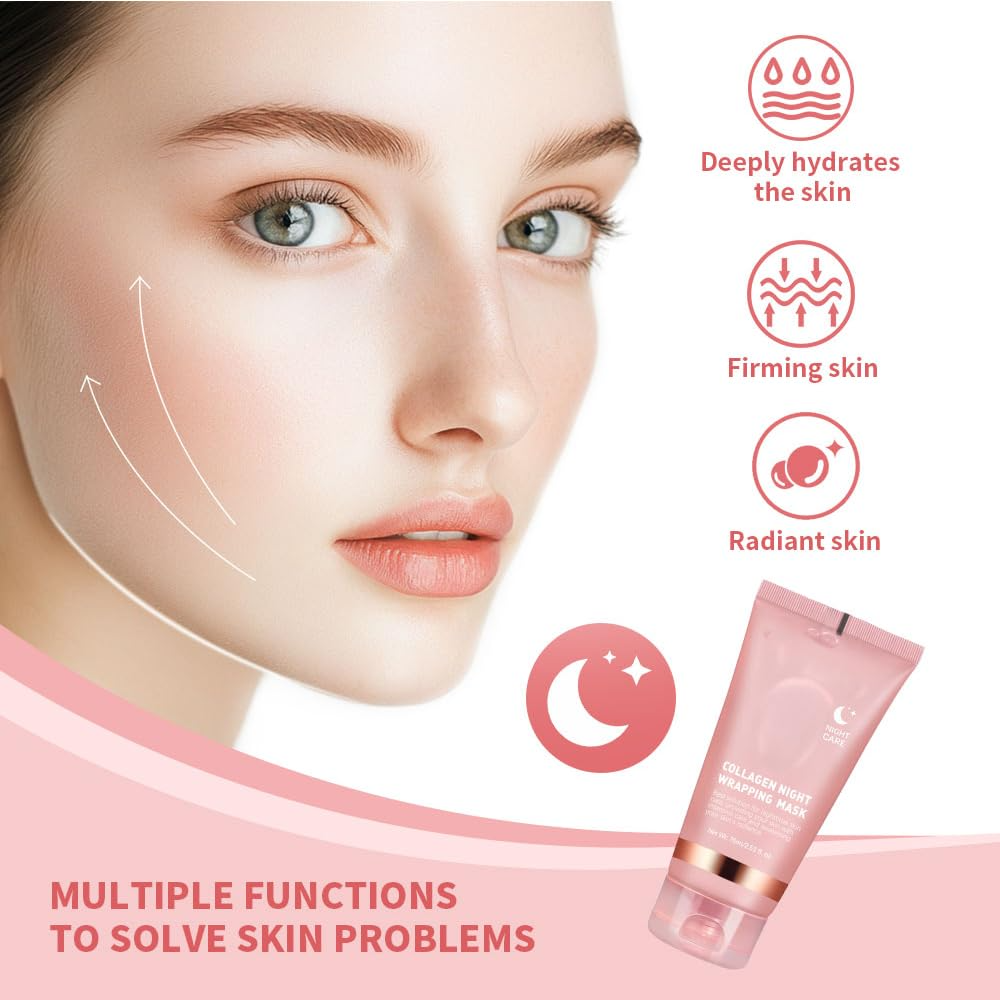 CollaGlow - Collagen Overnight Wrapping Peel-Off Gesichtsmaske | 50% RABATT