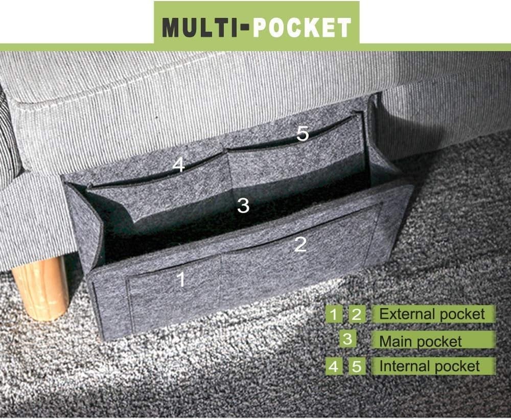 1+1 GRATIS | Hängende Bett-Organizer – Platzsparende Aufbewahrung mit großen Taschen