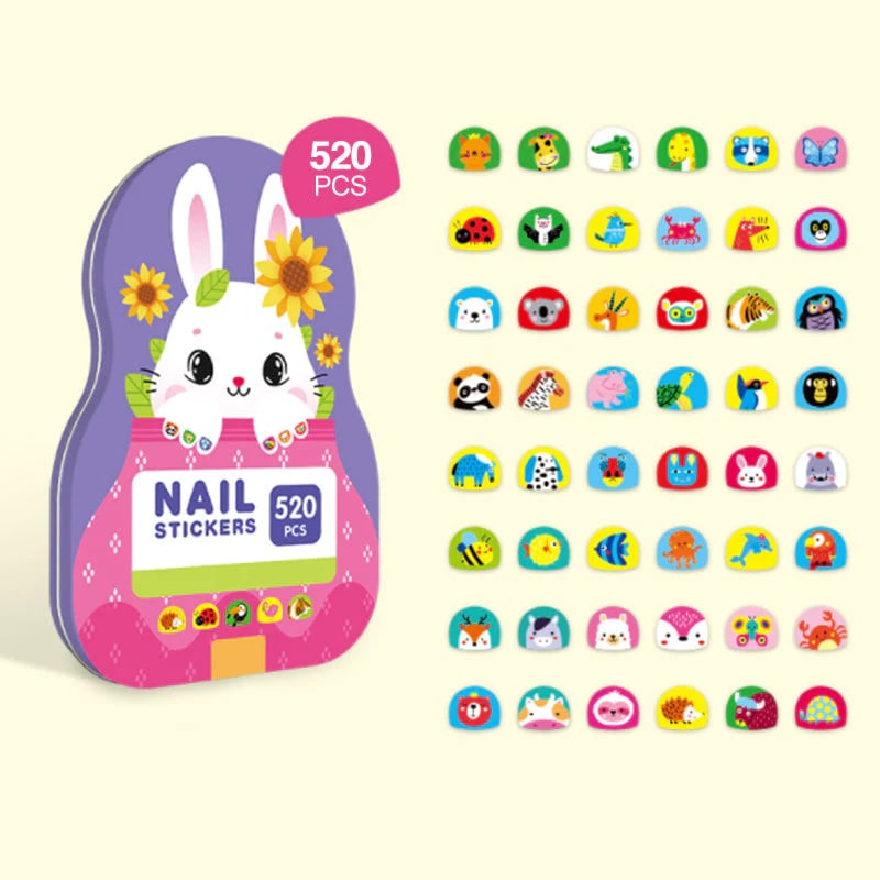 Modische Kinder-Nagelsticker - Kreative Nageldesigns für kleine Prinzessinnen