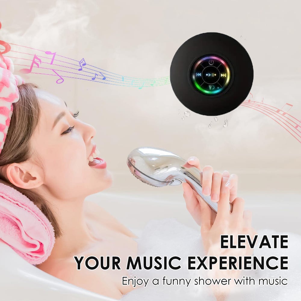 Wasserfester Bluetooth-Duschlautsprecher – Superstarkem Wand-Saugnapf