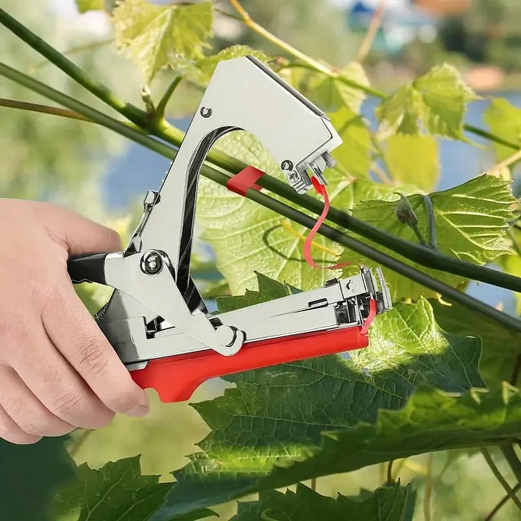 Gartenpflanzen-Bindegerät-Set | Gratis 10 Rollen Klebeband und 10.000 Heftklammern