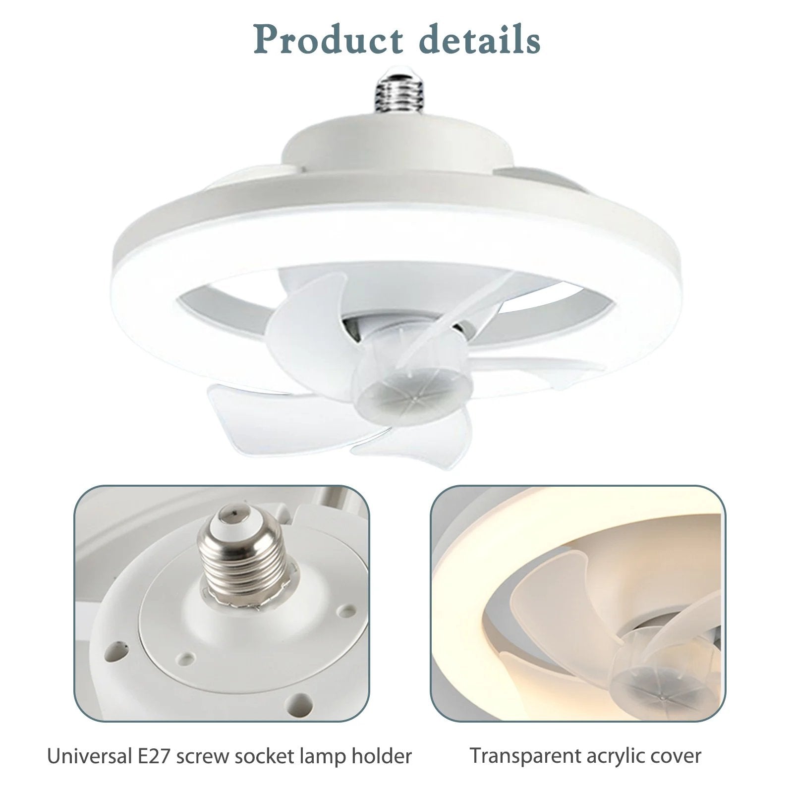 LED-Deckenventilator mit Fernbedienung – Leise & Stilvolle Kühlung