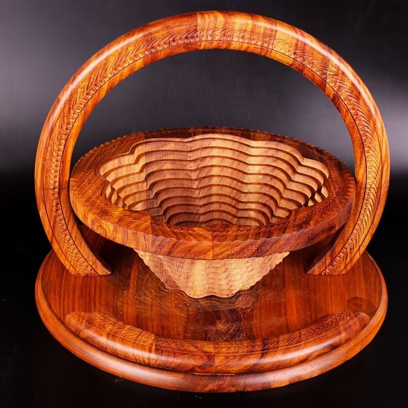 Carvelet™ - Handgemachte Holz geschnitzte Obstschale