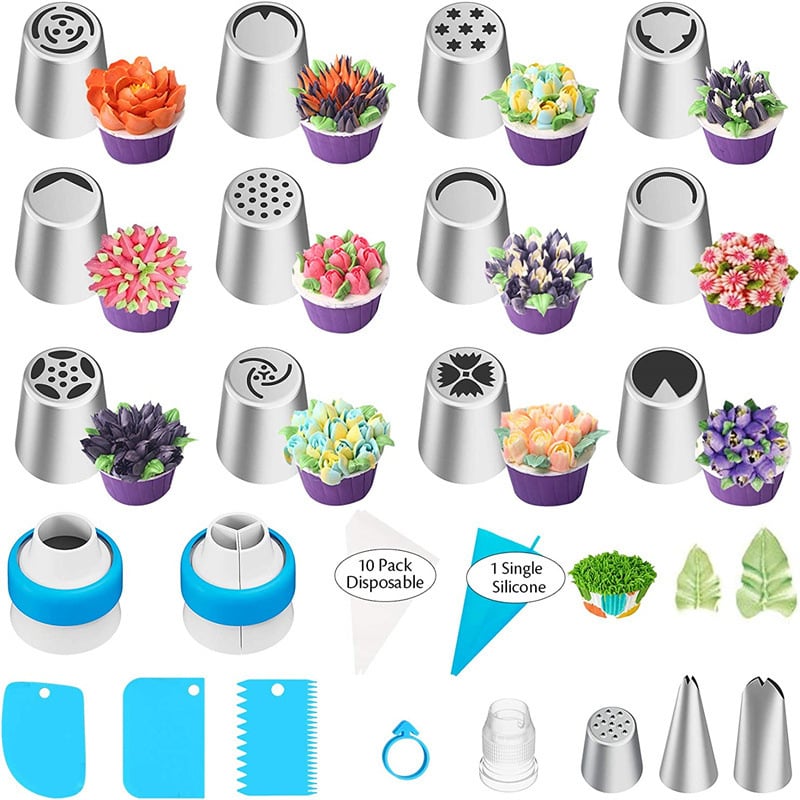 SilverCraft™ Piping Meister Set — Erstellen Sie atemberaubende Kuchen, die alle Blicke auf sich ziehen